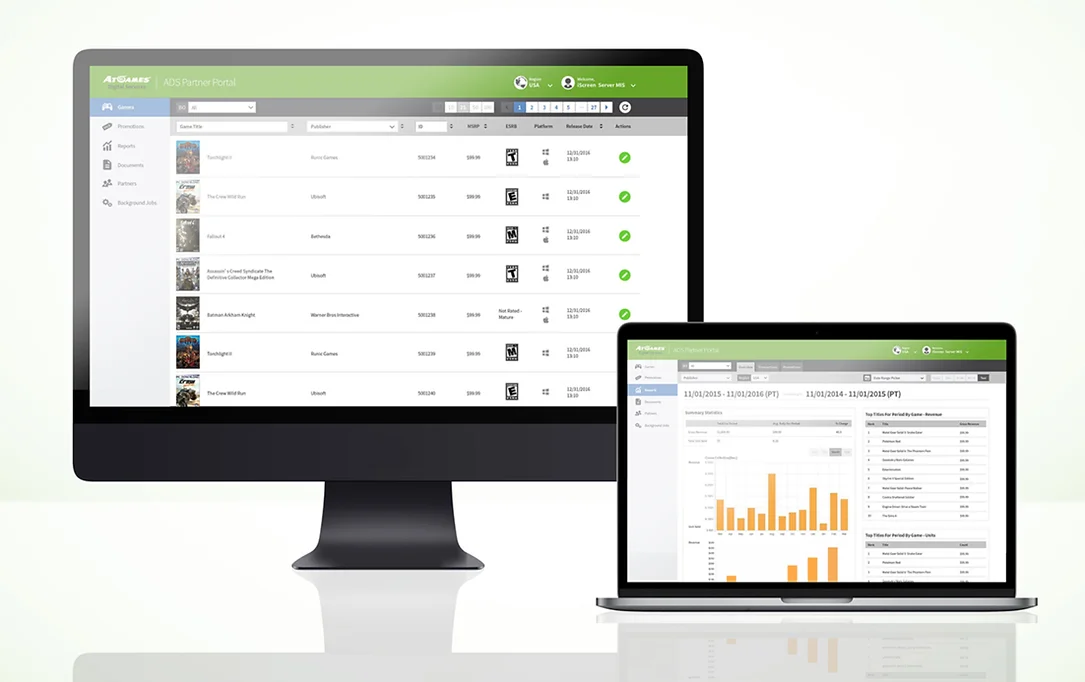 Atgames Digital Services Dashboard